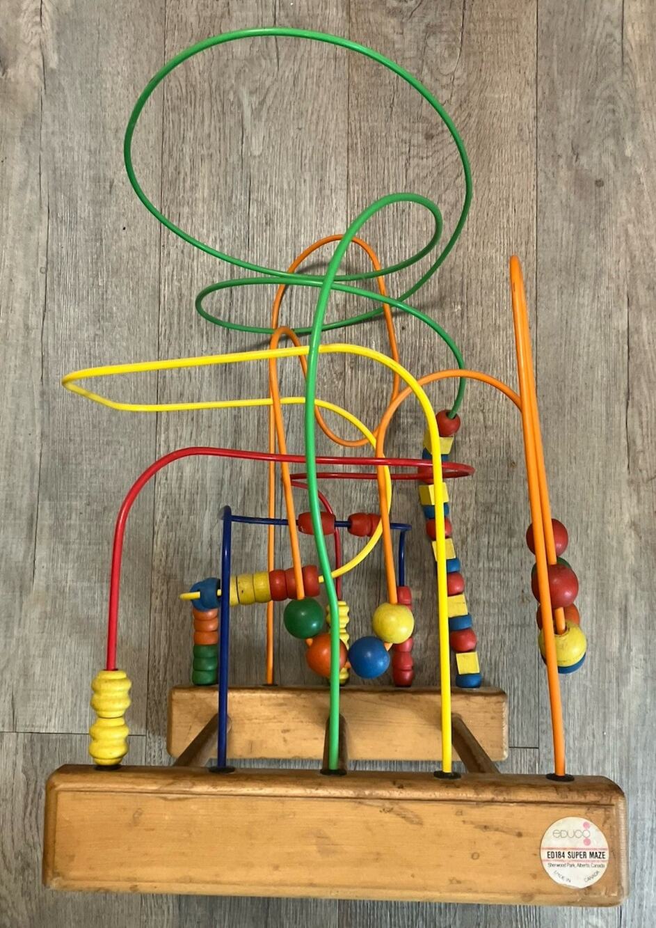 Educo Vintage The Original Supermaze ED184 Bead Maze Toy Vintage Made in Canada